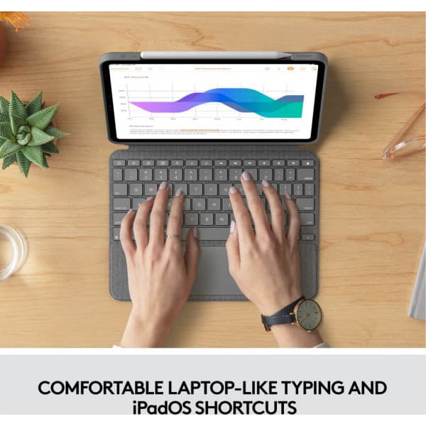 Logitech Combo Touch -näppäimistö/suojakotelo, 11" iPad Pro (1.-4. sukupolvi)