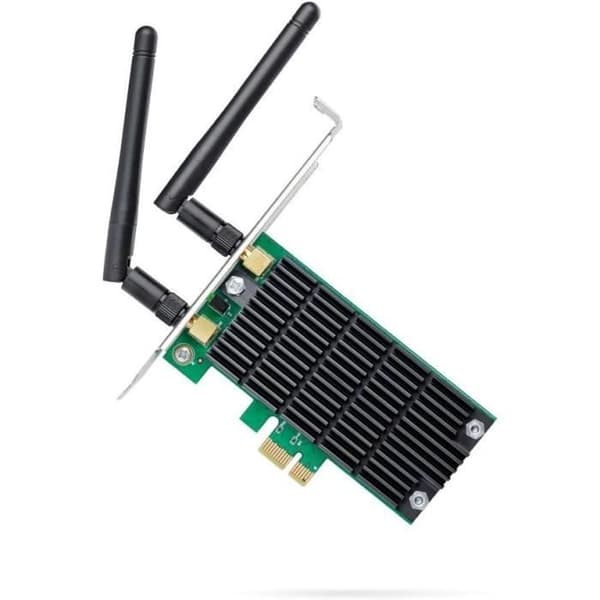 AC1200 Mbps WiFi nätverkskort - TP-Link Archer T4E - PCI Express Svart, Grön