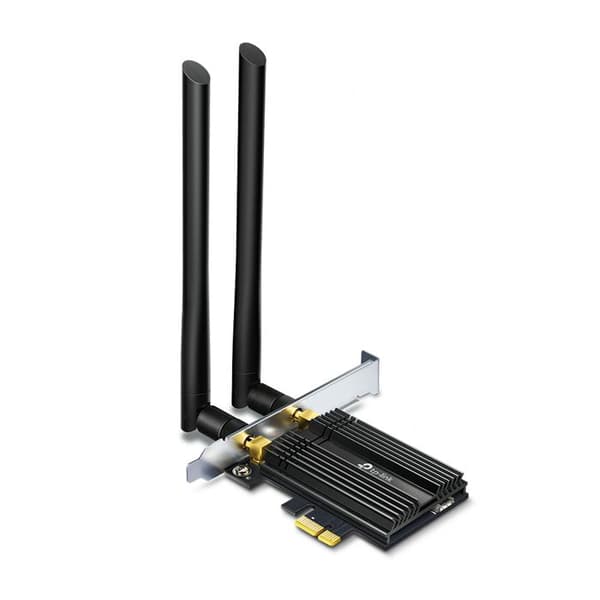 TP-Link WiFi 6 WiFi-kort PCIe AX3000 - Archer TX50E - Dual Band Adapter Bluetooth 5.3 WiFi-kort med 2 antenner Svart, Metallisk