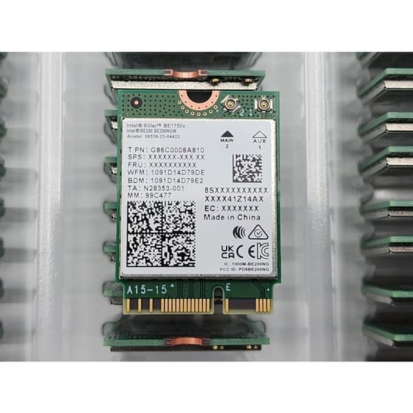 Wi-Fi-kort - Intel - Killer BE200 - Wi-Fi 7 - 5,8 Gbit/s - ultralåg latens