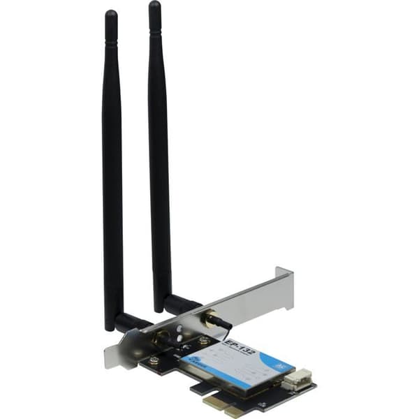 Kabelnätverkskort - trådlöst nätverkskort Inter-tech Wi-FI 5 PCIe EP-132-adapter, Bluetooth 4.2-antenn