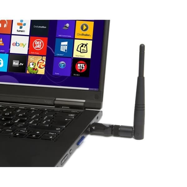HAMLET HNW600ACU trådlös nätverksadapter - USB WLAN IEEE 802.11ac - Svart Svart