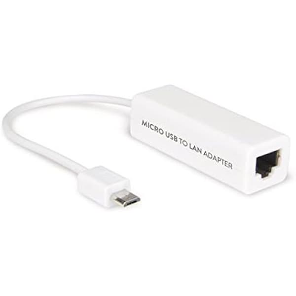 Nätverkskort RJ45 för Tablet PC och Smartphone Android - Hamlet hnumf100 - Micro USB till LAN 10/100 Adapter
