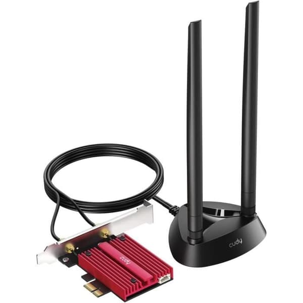 Cudy WiFi 7 WE9300S PCIe WiFi-kort för PC, Tri-Band 6 GHz-adapter, Intel BE200-chipset, Bluetooth 5.4, Högvinstantenn, Ins