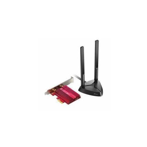 TP-LINK Archer AX3000 WLAN / Bluetooth Intern ([ARCHER TX3000E] AX3000 [574+2402] Trådlös Dual Band PCI Express-adapter Bluetooth Svart, Röd