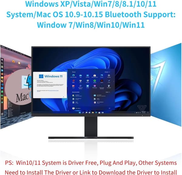 NÖRDIC WIFI6 Bluetooth 5.0 trådlös USB3.0 adapter Dual Band 2.4/5.8Ghz 1300Mbps