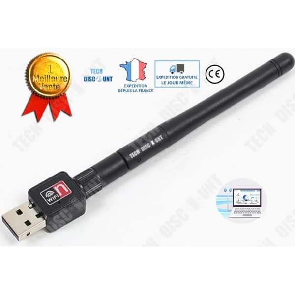 TD® trådlöst nätverkskort wifi-mottagare usb nätverkskort med antenn 150m nätverkskort mini bärbar trådlös adapter
