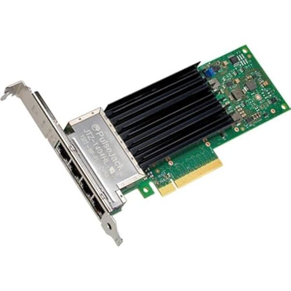 Nätverkskort - Intel - X710T4L - 4 x RJ-45 - 10 Gbits/s - Kabelanslutet Svart, Grön, Grå