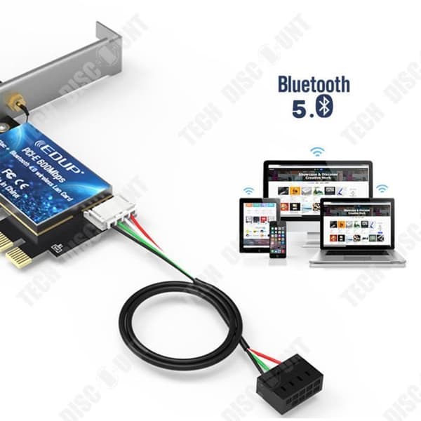 TD® PCI-E 3000M 802.11AX Bluetooth 5.1 WIFI 6 AX200 trådlöst nätverkskort Effektiv Dual-Frequency Multi-Device Connection