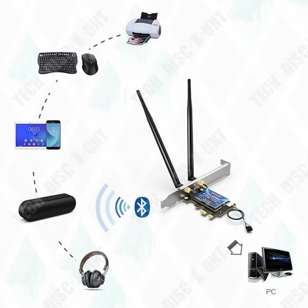 TD® PCI-E 3000M 802.11AX Bluetooth 5.1 WIFI 6 AX200 trådlöst nätverkskort Effektiv Dual-Frequency Multi-Device Connection