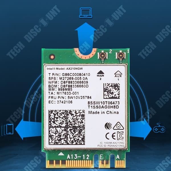 TD® Inbyggd 3000M WIFI6E trådlöst nätverkskort bärbar dator med Bluetooth 5.2-överföring, snabb och enkel installation