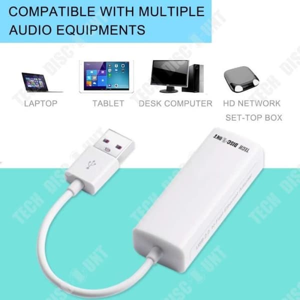 TD® trådbundet nätverkskort - USB 2.0 - Plug and Play - Ingen fördröjning