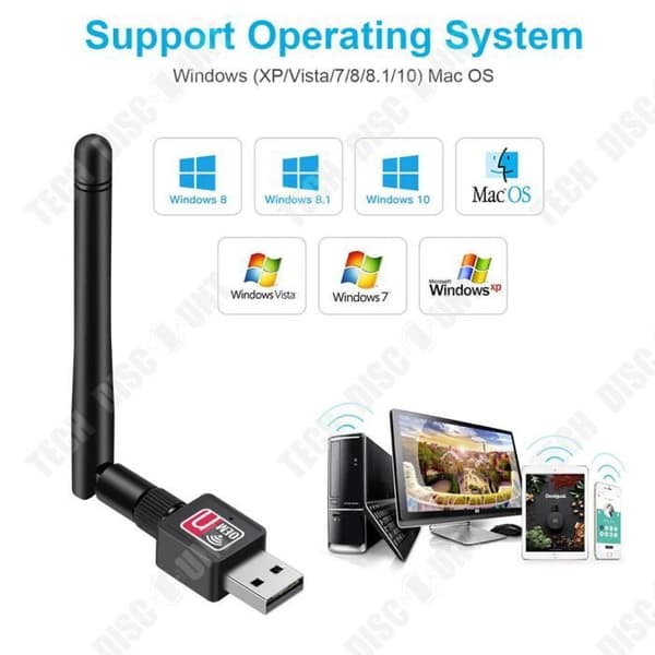 TD® trådlöst nätverkskort usb wifi150M extern adapter för stationär bärbar dator mottagning och sändning är mer kompatibel