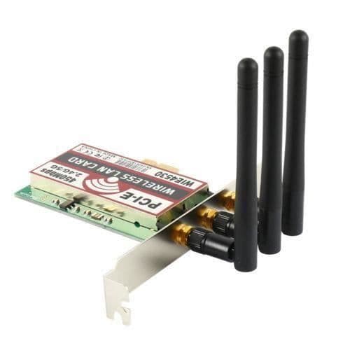 3st LAN-antenn PCI-E Express 450Mbps trådlös wifi-kortadapter för Windows 7-8-10-XP AC990