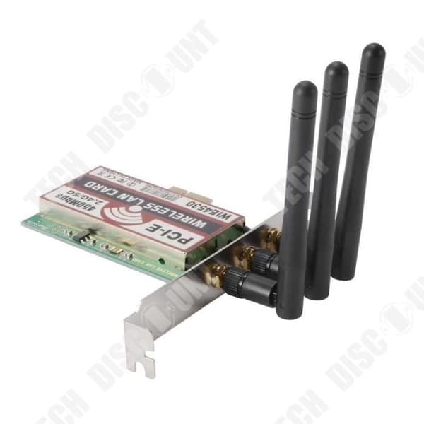 TD® 3st LAN-antenn PCI-E Express 450Mbps trådlöst wifi-kort för Windows 7-8-10-XP AC990