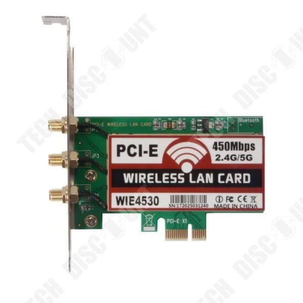 TD® 3st LAN-antenn PCI-E Express 450Mbps trådlöst wifi-kort för Windows 7-8-10-XP AC990