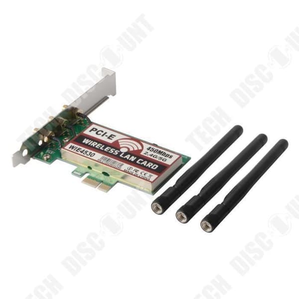 TD® 3st LAN-antenn PCI-E Express 450Mbps trådlöst wifi-kort för Windows 7-8-10-XP AC990