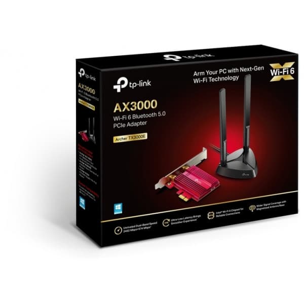 TP-LINK Archer TX3000E Dubbelfrekvens PCI-E WiFi 6-adapter och Bluetooth 5.0-adapter