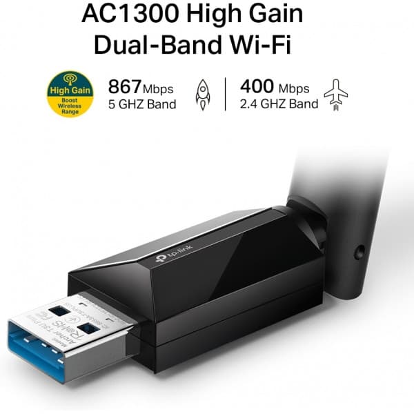 TP-LINK Archer T3U Plus AC1300 Dubbelfrekvens WiFi-adapter