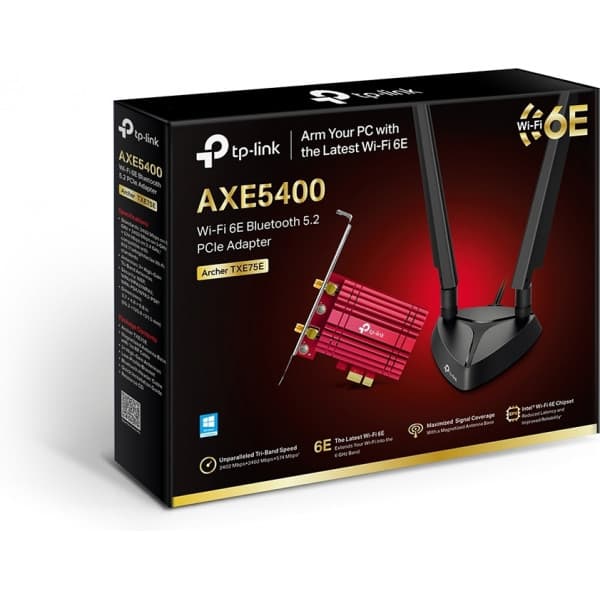 TP-LINK Archer TXE75E Tri-band WiFi 6E PCI-E-adapter och Bluetooth 5.2-adapter
