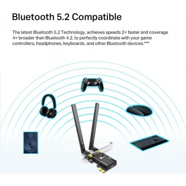 TP-LINK Archer TX20E WiFi 6 Bluetooth 5.2 PCIe-adapter