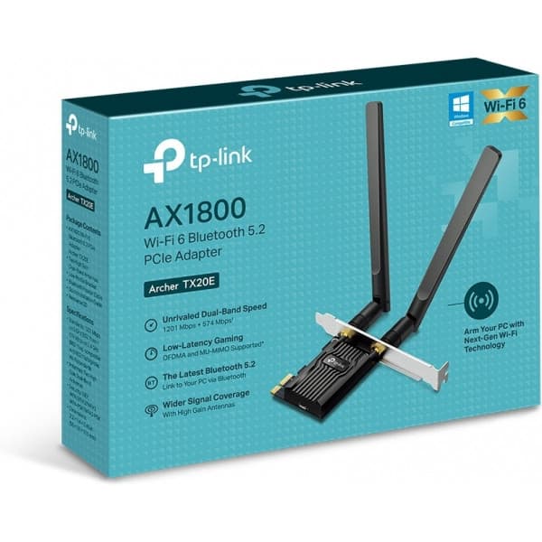 TP-LINK Archer TX20E WiFi 6 Bluetooth 5.2 PCIe-adapter