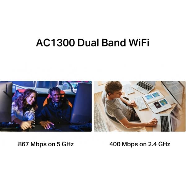 Mercusys AC1300 Högförstärkt Dual-Band WiFi-adapter