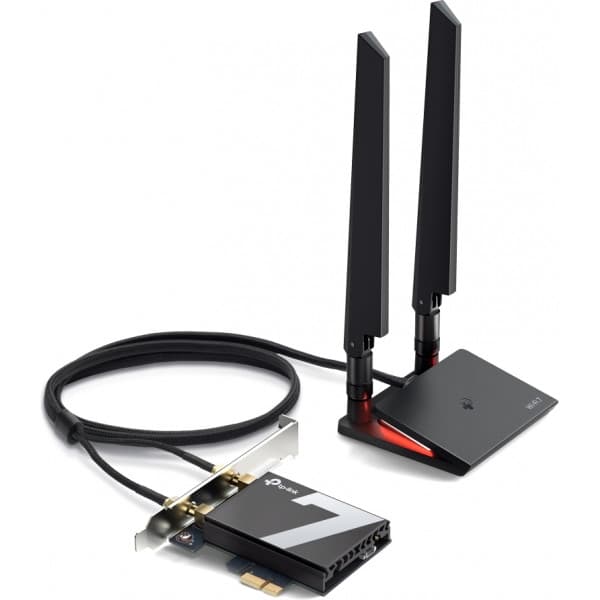 TP-LINK Archer TBE550E WiFi 7-adapter och Bluetooth 5.4 PCIe-adapter Svart