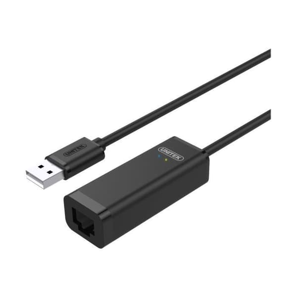 Nätverksadapter - UNITEK - Y-1468 - USB 2.0 - 10/100 Ethernet - Svart Svart
