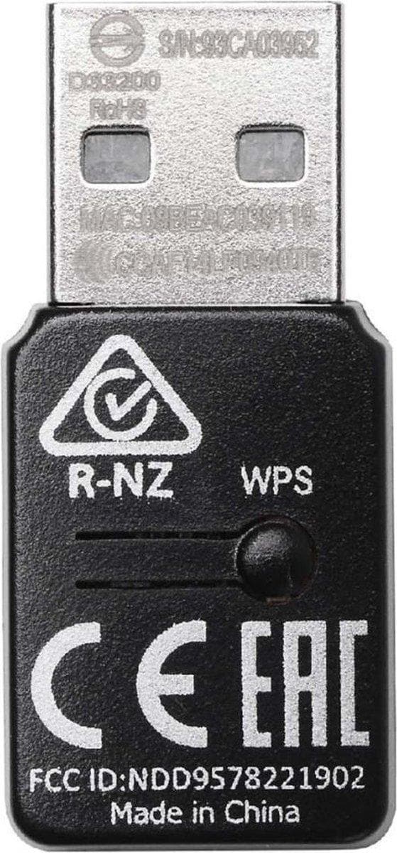 EDIMAX EW-7722UTN V3 WiFi-adapter 300 Mbit/s USB 2.0 Sort