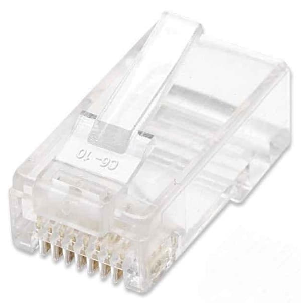 Intellinet 100 kpl Cat5e RJ45 modulaarinen pistoke UTP 2-pisteinen johdinpääte (kerrastuneelle langalle) 100 pistoketta kuppia kohden 790055