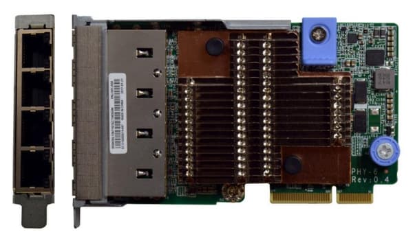 Lenovo ThinkSystem - Verkkosovitin - LAN-emolevy (LOM) - 10 Gb Ethernet x 4 Vihreä