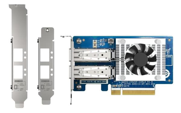 QNAP QXG-25G2SF-CX6 - Nätverksadapter - PCIe 4.0 x8 lågprofil - 25 Gigabit SFP28 x 2 - för QNAP TS-H2490FU