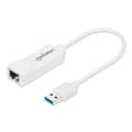 Miniatyrbillede 1 af 4: Manhattan USB-A Gigabit netværksadapter, hvid, 10/100/1000 Mbps netværk, USB 3.0, Ethernet, RJ45, tre års garanti, svarende til USB31000SW.