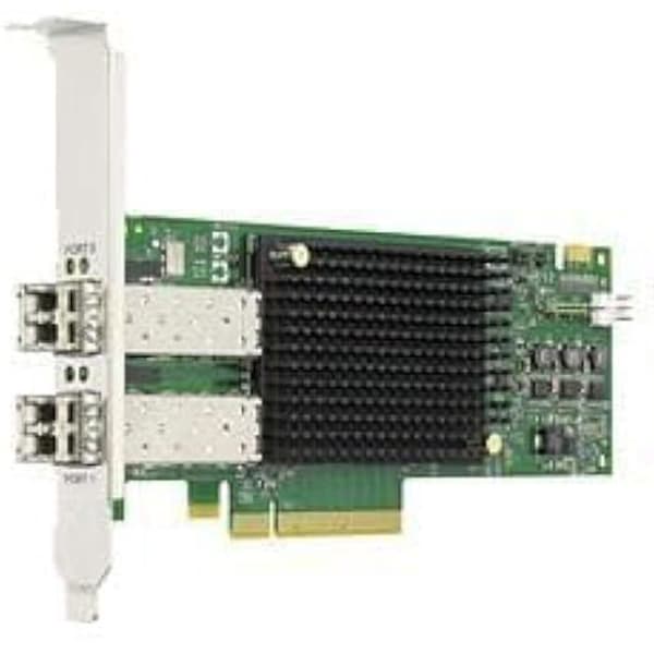 Huvudbussadapter - Broadcom Avago - LPe32002 - PCIe 3.0 x8 - 32Gb Fiber Channel x 2 - Svart Svart, Grön, Grå