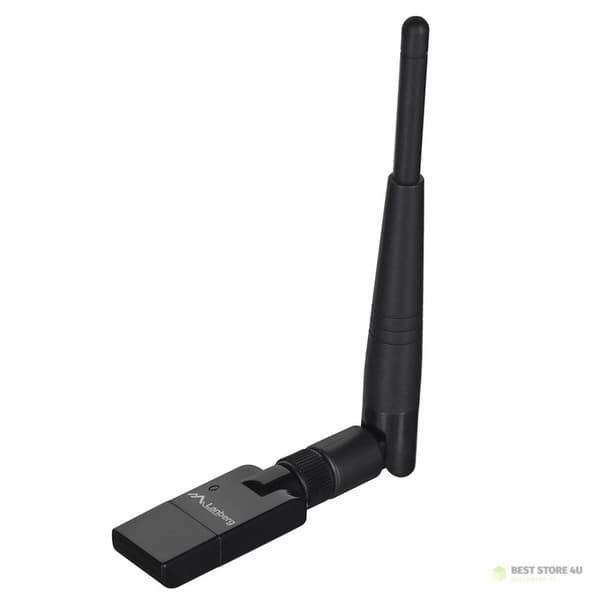 Lanberg N150 NC-0150-WE nätverkskort (USB 2.0, WiFi-antennkontakt)