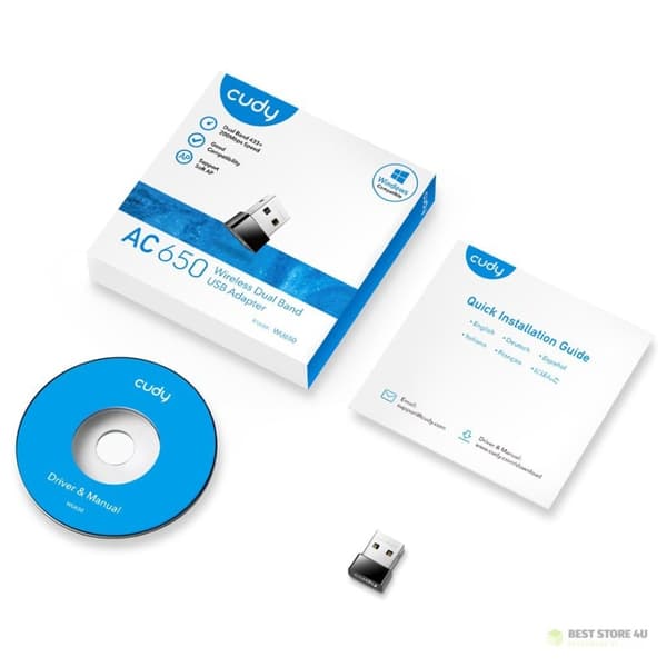 CUDY WU650 AC650 USB 2.0 Nano nätverkskort
