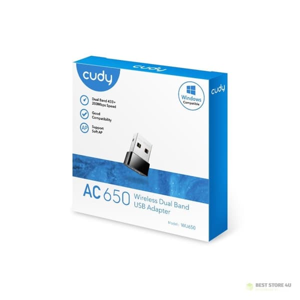 CUDY WU650 AC650 USB 2.0 Nano nätverkskort