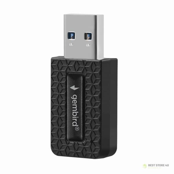 GEMBIRD LANGATON KAKSITAAJUINEN USB WIFI AC1300 -VERKKOSOVITI