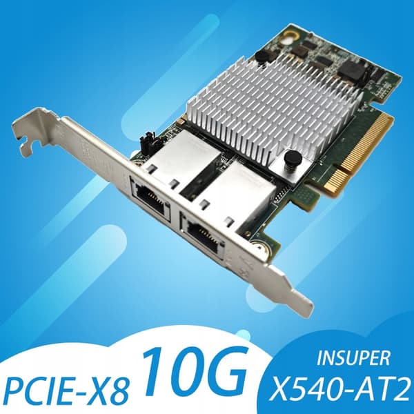 NÄTVERKSKORT Dubbelt RJ45 10 GB PCI Express LÅG Snabbt Internet