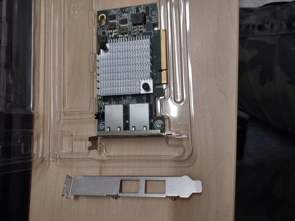 NÄTVERKSKORT Dubbelt RJ45 10 GB PCI Express LÅG Snabbt Internet