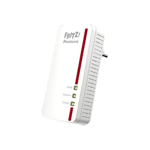 AVM FRITZ!Powerline 1260E GigE-brygga, HomePlug AV (HPAV) 2.0, IEEE 1901 802.11a-b-g-n-ac Dual band Wall plug-in Vit