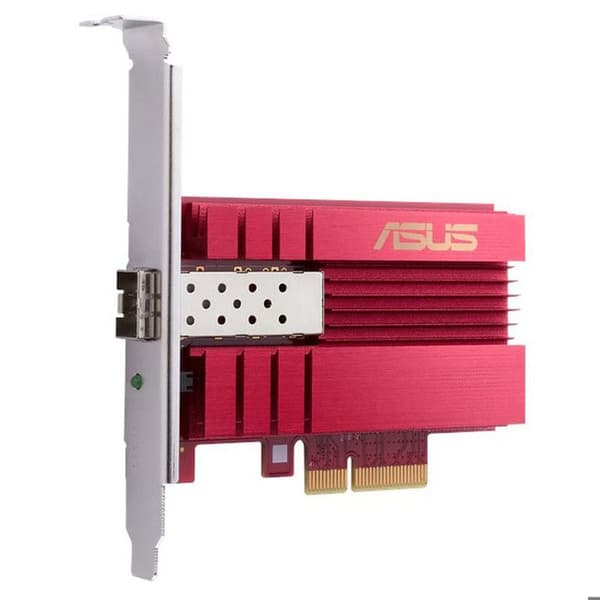 Nätverksadapter - ASUS - XG-C100F - PCIe 3.0 x4 - 10 Gigabit - SFP+ x 1 Röd