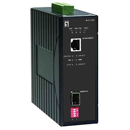LEVELONE IEC-2000 1000MBIT-S SVART NÄTVERKSSTÖD KONVERTERARE (555
