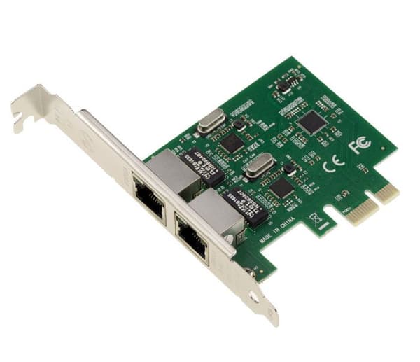 PCI Express PCIe 2 Port RJ45 Gigabit Ethernet 10 100 1000Mbps 1G-kort. Dubbla Realtek Chipset. Fästen Låg och hög p konsoler
