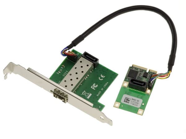 Mini PCI EXPRESS MiniPCIe-kort - 1 SFP LAN GIGABIT Ethernet-PORT med Intel I210 Chipset