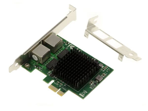 PCIe 2 portar RJ45 Dual LAN GIGABIT ethernet 10 100 1000 1G nätverkskontrollkort med Intel 82571 Chipset