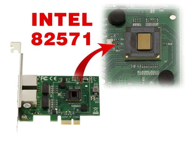PCIe 2 portar RJ45 Dual LAN GIGABIT ethernet 10 100 1000 1G nätverkskontrollkort med Intel 82571 Chipset