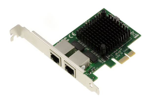 PCIe 2 portar RJ45 Dual LAN GIGABIT ethernet 10 100 1000 1G nätverkskontrollkort med Intel 82571 Chipset