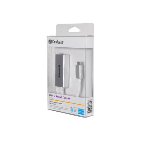 Sandberg USB-C to Network Converter - Nätverksadapter - USB-C - Gigabit Ethernet